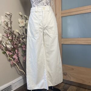 JOIE Linen Blend Wide Leg Culotte Pants Beige Sz 12 Summer Cool